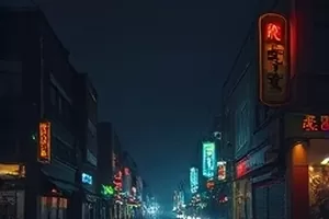猫咪邮差中清晨石板路与邮袋的画面